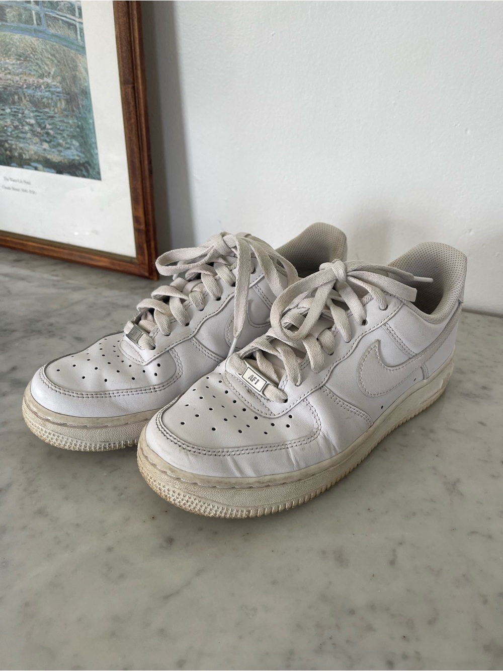 Nike White Low-Top Leather Sneakers